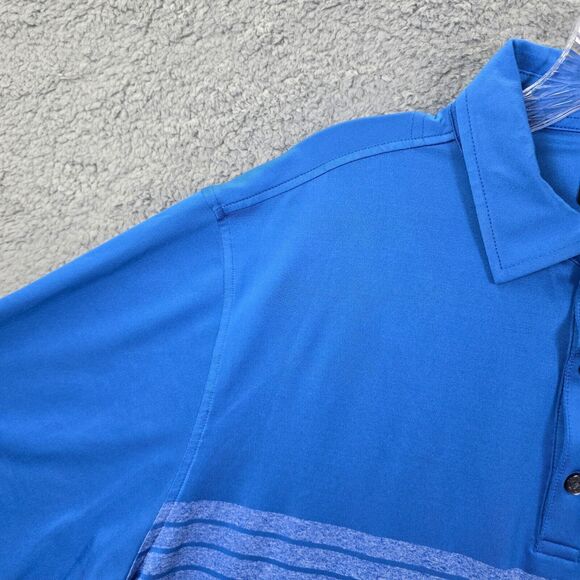 FootJoy Men's Blue Striped Casual Golf Performance Polo Shirt Size XL LOGO - Picture 2 of 13